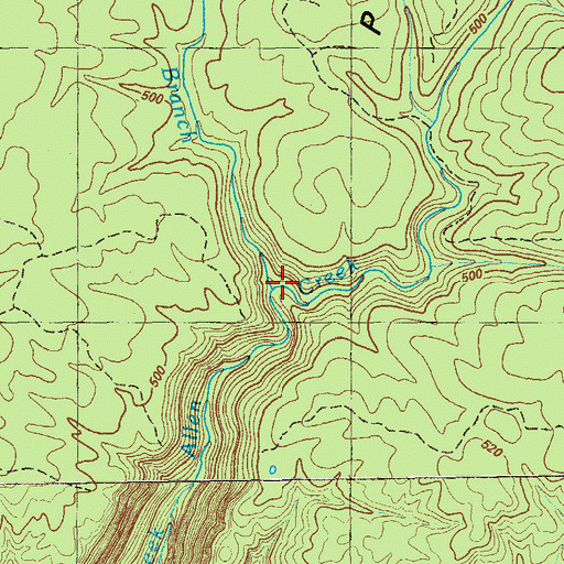 Topographic Map of Rocktown Branch, GA
