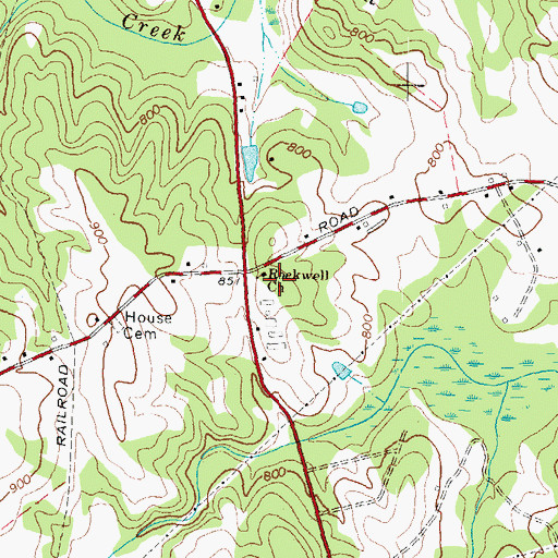 Topographic Map of Rockwell Church, GA