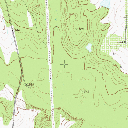 Topographic Map of Rocky Branch, GA