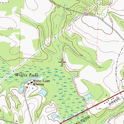 Topographic Map of Rocky Creek, GA