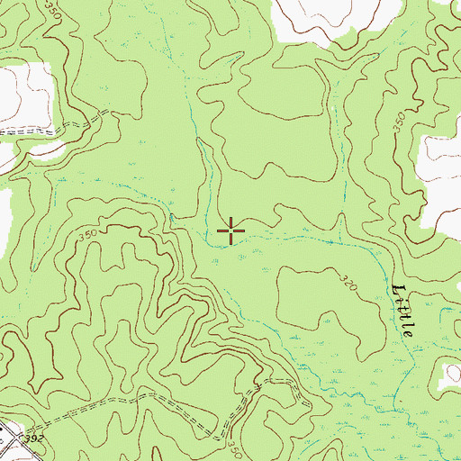 Topographic Map of Rocky Creek, GA