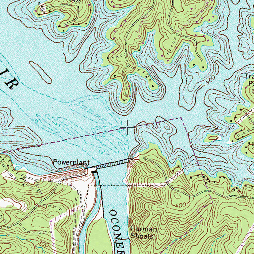 Topographic Map of Rocky Creek, GA