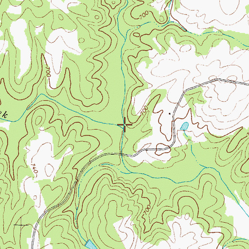 Topographic Map of Rocky Creek, GA