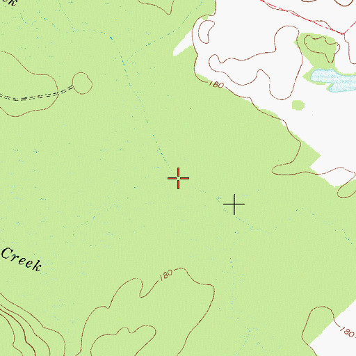 Topographic Map of Rocky Creek, GA