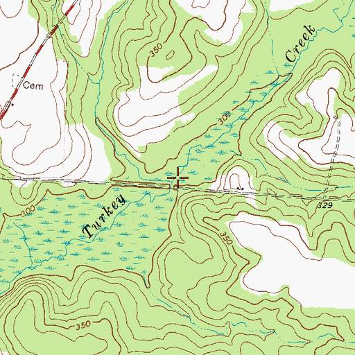 Topographic Map of Rogers Branch, GA