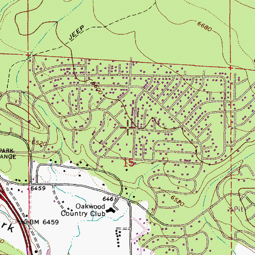 Topographic Map of Munds Park, AZ