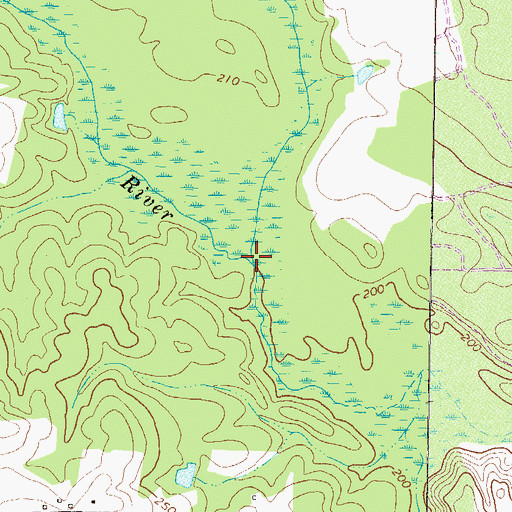 Topographic Map of Roses Creek, GA