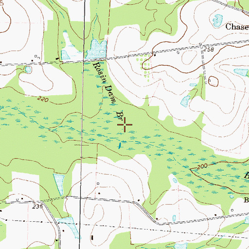 Topographic Map of Rosin Dam Branch, GA