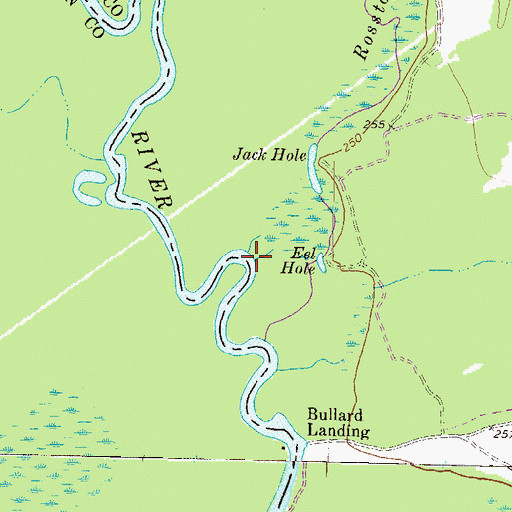 Topographic Map of Rosston Creek, GA