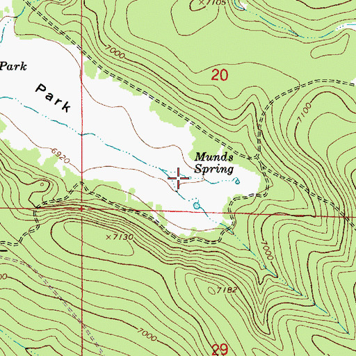 Topographic Map of Munds Spring, AZ