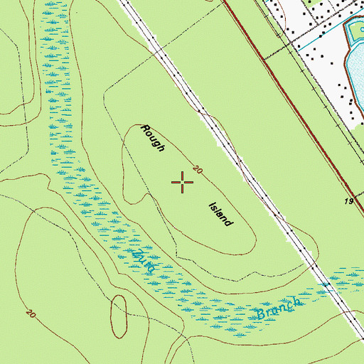 Topographic Map of Rough Island, GA