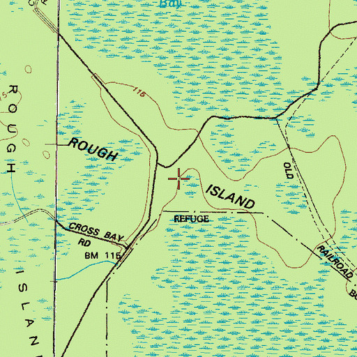 Topographic Map of Rough Island, GA
