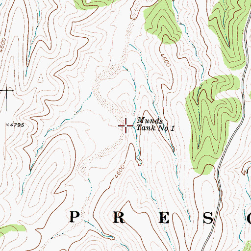 Topographic Map of Munds Tank Number One, AZ