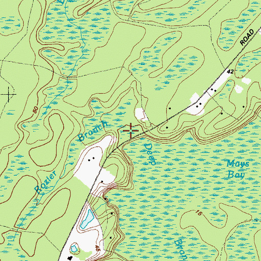 Topographic Map of Rozier Branch, GA