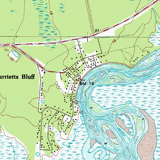 Topographic Map of Ruhamah Mission, GA