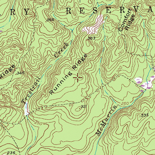 Topographic Map of Running Ridge, GA