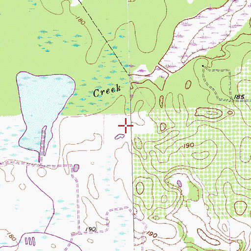 Topographic Map of Rush Pond, GA