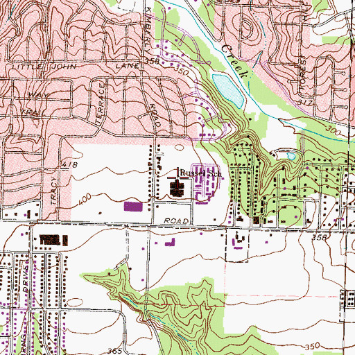 Topographic Map of Russel School, GA