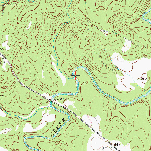 Topographic Map of Russell Branch, GA