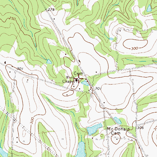 Topographic Map of Ruth Chapel, GA