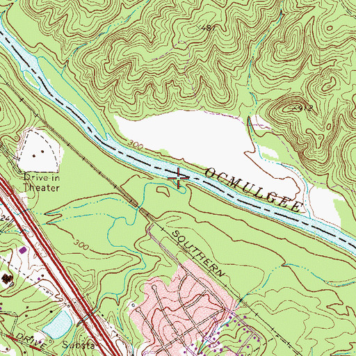 Topographic Map of Sabbath Creek, GA