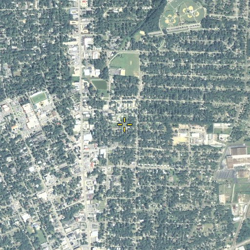 Aerial/Satellite Image of Saint Francis of Assisi Church, GA