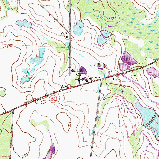 Topographic Map of Saint Illias Church, GA