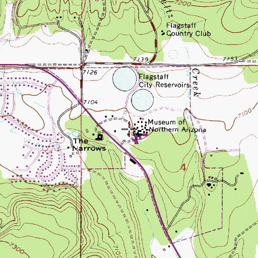 Topographic Map of Museum of Northern Arizona, AZ