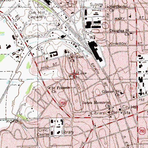 Topographic Map of Saint Luke Church, GA