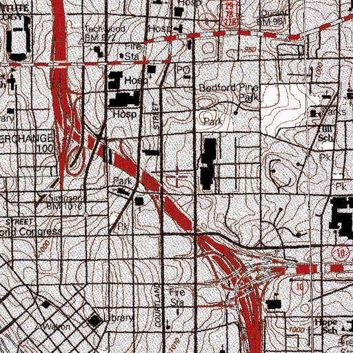 Topographic Map of Saint Lukes Church, GA