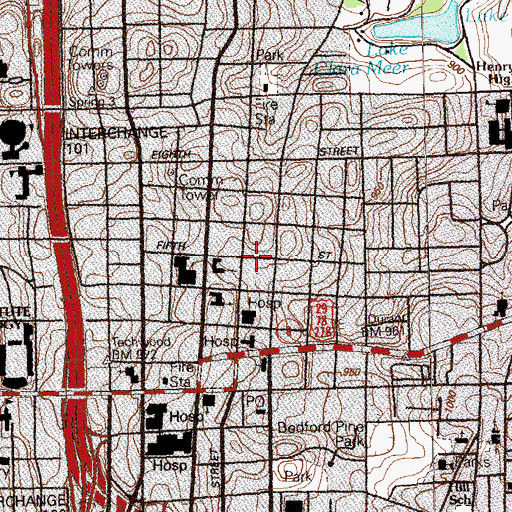 Topographic Map of Saint Marks Church, GA