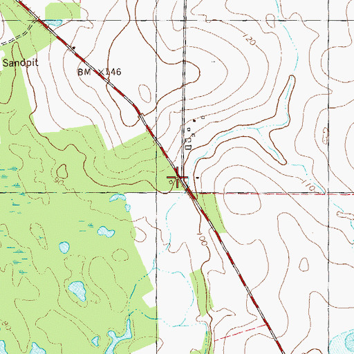 Topographic Map of Saint Marys Church, GA