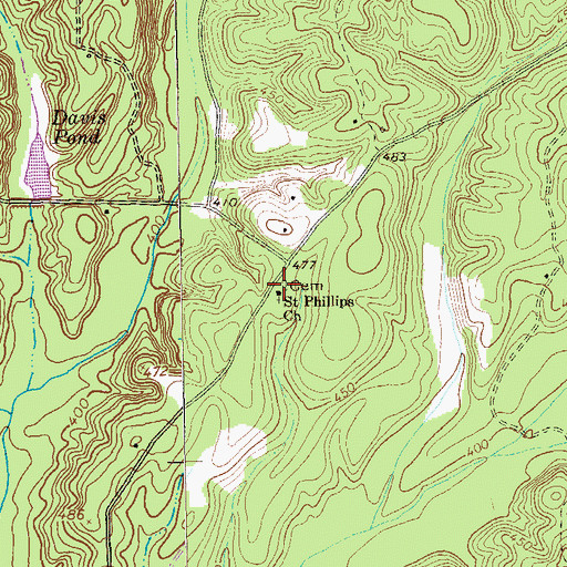 Topographic Map of Saint Phillips Church, GA