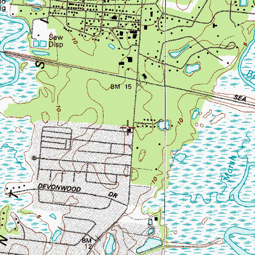 Topographic Map of Saint Williams Church, GA