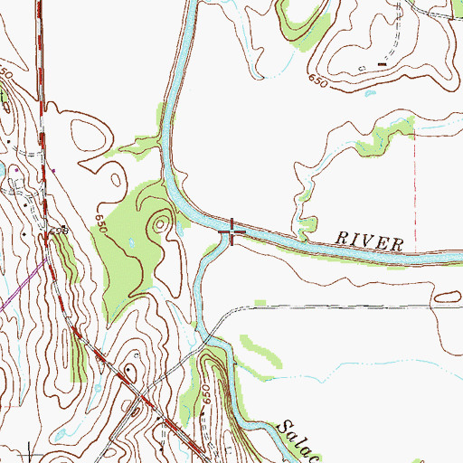 Topographic Map of Salacoa Creek, GA