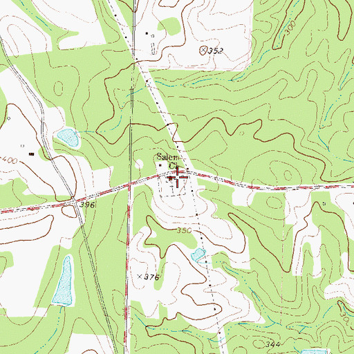 Topographic Map of Salem Baptist Church, GA