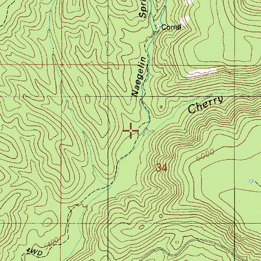 Topographic Map of Naegelin Spring Canyon, AZ