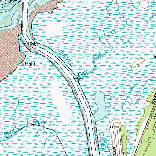 Topographic Map of Salt Pot Creek, GA