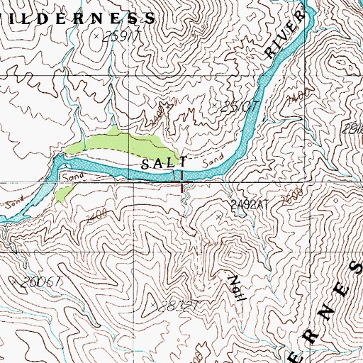 Topographic Map of Nail Creek, AZ