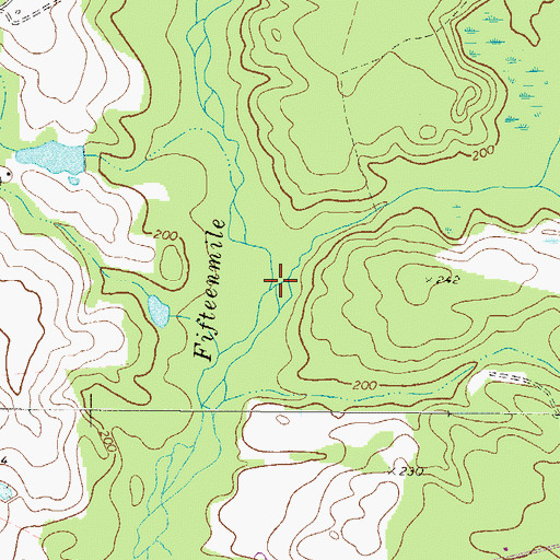 Topographic Map of Sams Creek, GA