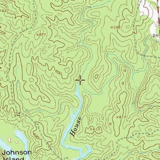 Topographic Map of Sand Creek, GA