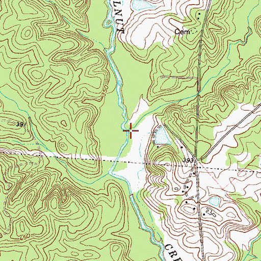 Topographic Map of Sand Creek, GA