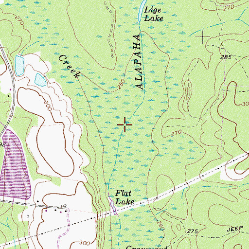 Topographic Map of Sand Creek, GA