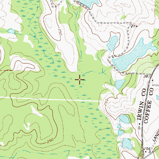Topographic Map of Sand Hill Branch, GA
