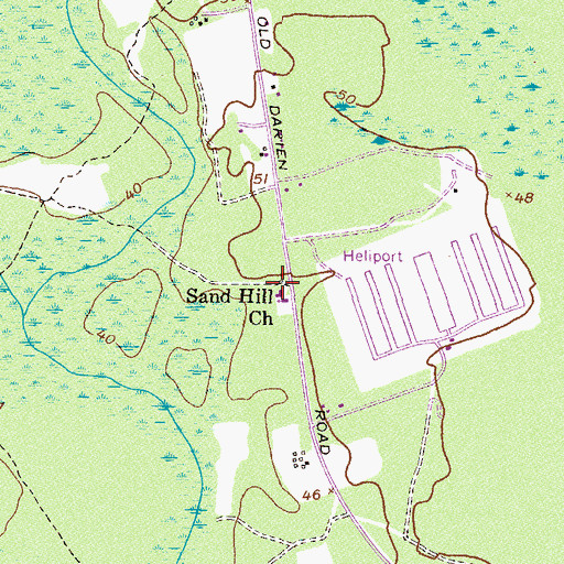 Topographic Map of Sand Hill Church, GA