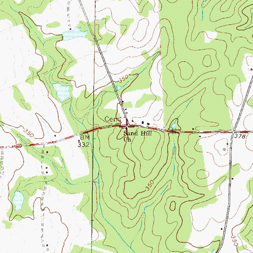 Topographic Map of Sand Hill Church, GA