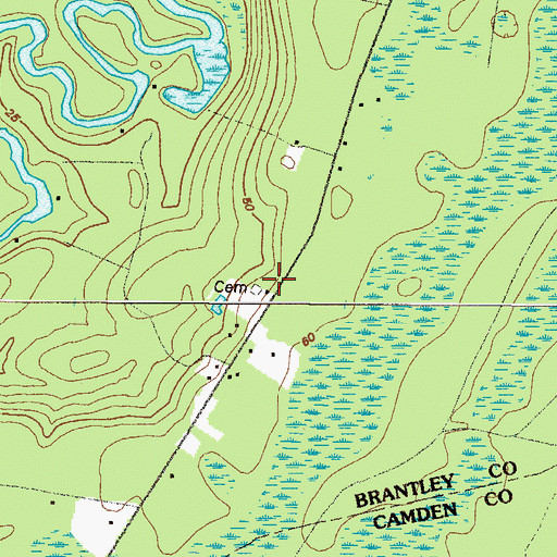 Topographic Map of Sandhill Church, GA