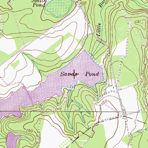 Topographic Map of Sands Pond, GA