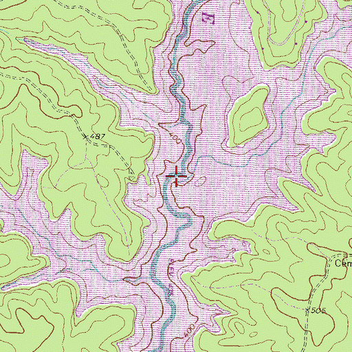 Topographic Map of Sandy Creek, GA