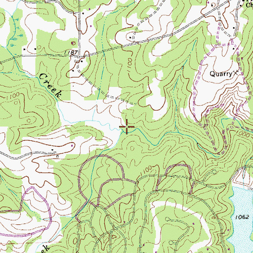 Topographic Map of Sandy Creek, GA